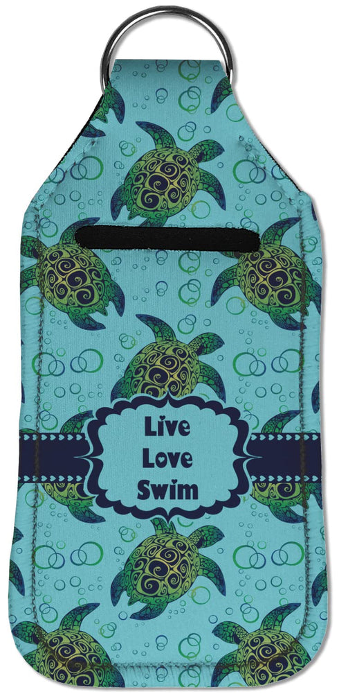 Custom Large Sea Turtle Hand Sanitizer & Keychain Holder