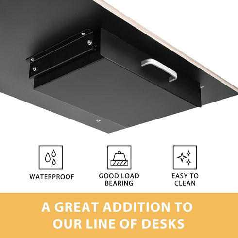 Gome Under Desk Pull-Out Drawer, Easy Slide-Out Storage Organizer for Office Mounted, Ideal for Sit-Stand Workstation