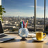 MUAMAX Globe Pen Pencil Holder for Desk, Desktop Organizer Pencil Cup Pot Accessories for Home Office School
