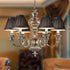 Set 6,Mini 3" 6" x5" Bulb,Pleated Bulb(Black) Chandelier Shades of Lamp Shade Top x Bottom Slant,Small Lamp Shades Clip