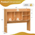 6 Shelves3-Tier Nova Microdermabrasion Wooden Desktop Bookshelf with Desk Organizer Hutch for Computer Desk, Home
