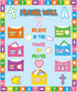 Geelin 184 Pcs Prayer Wall Bulletin Board Set, Cork Board Religious Decor Rainbow Christian Decorations for Classroom