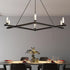 Chandeliers,6-Light Fixture,43" Black Farmhouse Square Dining Room Chandelier Light Rectangular Candle Chandelier