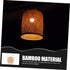 2pcs Mikinona Bamboo Lampshade for Table Lamp Woven Lampshades Rustic Style Small for Hanging