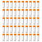 Eowpower 50pcs 5ml Flat Bottom Plastic Graduated Vial Storage Container Test Tubes with Screw Caps