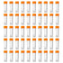 Eowpower 50pcs 5ml Flat Bottom Plastic Graduated Vial Storage Container Test Tubes with Screw Caps