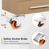 W B D WEIBIDA 2" Heavy Duty Plate Caster Wheels Set of 4, 600 Lbs Load Capacity, Safety Dual Locking