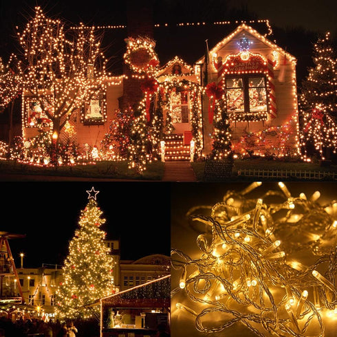 300 98.5FT 8 LJLNION LED String Lights Outdoor Indoor, Extra Long Christmas Lights, Lighting Modes, Plug in Waterproof