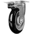 Finnhomy 5 Inch Heavy Duty Caster Wheels Set of 4 Plate Swivel Casters with Brake PU Wheels for Furniture/Workbench