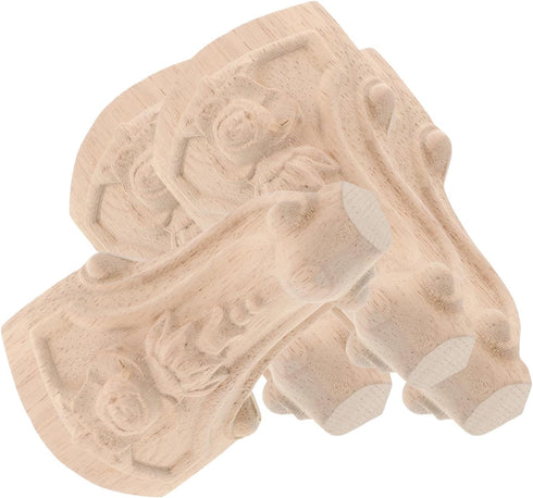 4pcs Solid Wood Furniture Legs Carved Sofa Couch Replacement Legs Wooden Dresser