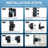 Adjustable Anti-Theft Video Doorbell Mount, No-Drill Bracket for Video Doorbell 1/2/3/3 Plus/4/2023 Release (Black)