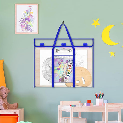 Large Bulletin Board Poster Storage Bag, 30" x 24" Organizer for Art Storage, Classroom Organization for Teachers