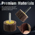 18 Pack Abrasive Flap Wheel Sander Set - 80-Grit 1/4 Inch Shank Flap Wheels for Drill, 1.6 Inch Size