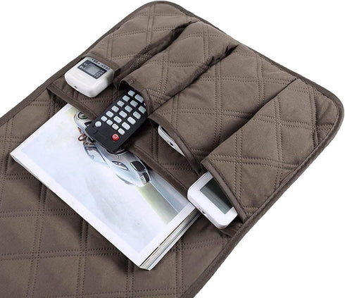 Oxxggkao Sofa Armrest Pocket Fashion Bedside Pocket Table Side Newspaper Remote Control Sundry Storage Bag Phone Holder