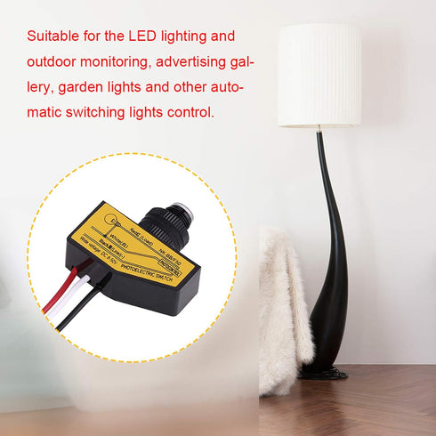 Dusk to Dawn Sensor Photoelectric Switch Mini Light Photocell Sensor Lighting Switch,with Automatic Illumination Detection Circuit for The LED Lighting and Outdoor Monitoring by SALALIS
