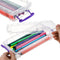 WUWEOT 9 Pack Large Pencil Box, Stackable Clear Plastic Case, Painting Brush Storage Box with Snap-Tight Lid