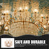 7.08 Inch TEHAUX Crystal Crown Pendant Lamp Accessory, Metal and Glass Chandelier Decoration for Ceiling Light Fixture