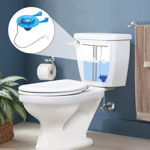 3 Pieces Toilet Flapper Chain Stainless Steel Universal Replacement with Hook and Ring
