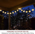 20' 30 3" Bright Zeal Long LED Lanterns String Lights Battery Powered - Indoor Outdoor White Silk-Like Cloth Round LED