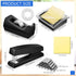 Queekay Office Stapler Set Desk Accessory Kit 16 Pieces Desk Staplers Tape Dispensers Sets Pop up Notes Dispenser Pop up Sticky Notes Desktop Stapler Tape Dispenser 2000 Pcs 24/6 Staples by Queekay