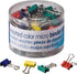 Officemate Micro Binder Clips, Assorted Colors, 100 Clips per Tub