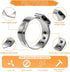 120PCS 11 Sizes Single Ear Hose Clamps, 304 Stainless Steel Stepless Cinch Rings Crimp Assortment Kit with Ear Clamp