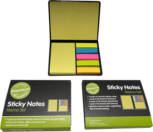 Generic Cute Paper - Cutepaper Self Sticky Notes, Memo Pad Set, 2 Pack, 700 Pieces Colorful Tabs