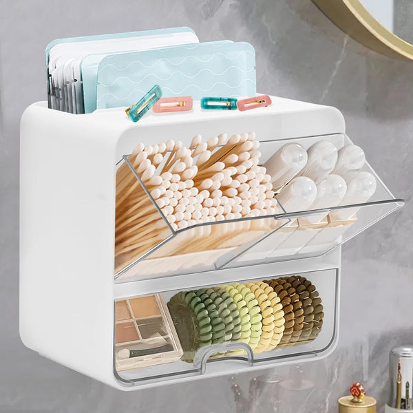 Qivine Tampon Holder for Bathroom Wall, Feminine Product Organizer Wall Mounted Tampon