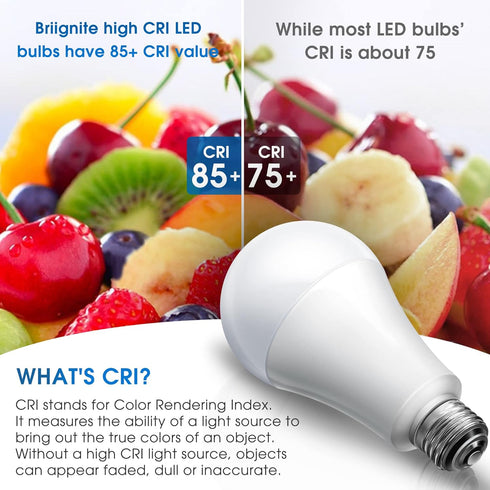 Briignite 3 Way LED Light Bulbs, 2 Pack, 50-100-150W Equivalent Daylight White 5000K, E26 Medium Base,