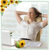 BBTO Sunflower Desktop Tape Dispenser with 2 Rolls Tapes Set, Cute Flower Tape Dispenser for Office School Gifts