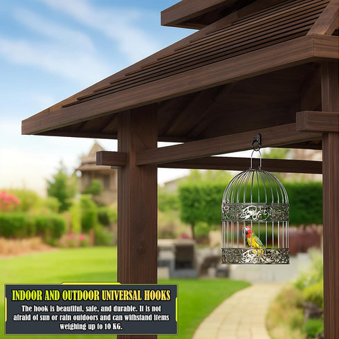 20 Lewufe PCS Light Hanger Hooks, Stainless Steel Outdoor String Lights Hooks for Christmas Lights, Patio Lights, Light