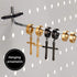 Mudder Black Plastic Pegboard Hook Locks - 100 Pieces, Fit 1/4 Inch and 1/8 Inch Pegboards
