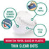 VELCRO Brand Thin Clear Dots with Adhesive | 200Pk | 3/4" Circles for Crafting, School Projects, Home Organization
