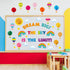 Funrous 82 Pcs Colorful 3D Hot Air Balloon Bulletin Board Set, Honeycomb Cloud Rainbow Cutouts for Preschool Classroom