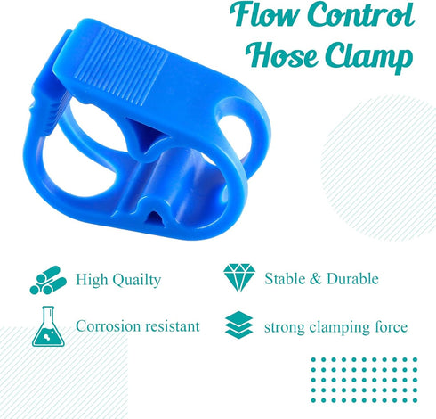 5 Pcs Plastic Tubing Clamps - Adjustable Tube Clamp Shut Off Hose Clamp for Laboratory