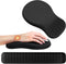 MEKASS Ergonomic Mouse Pad and Keyboard Wrist Rest Set, Super Soft Memory Foam Desk Support for Computer, Black