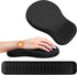 MEKASS Ergonomic Mouse Pad and Keyboard Wrist Rest Set, Super Soft Memory Foam Desk Support for Computer, Black