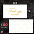 Package Inserts - Thank You For Your Order Business Note Cards, 100 Per Pack, 2 x 3.5” Thick Card Stock (Gold)