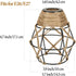 Aksipo 1 Pack E27 Industrial Hemp Rope Pendant Lamp Shade, Small Vintage Boho Hanging Light Shades, Mini Rustic Metal