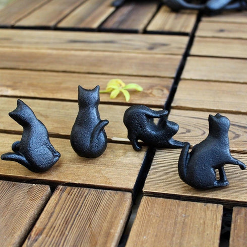 Zeizafa 4Pcs Drawer Pulls Cats Shape Dressers Knob Cupboard Handle Unique Furniture Handle Simple Bedside Cabinet Pull