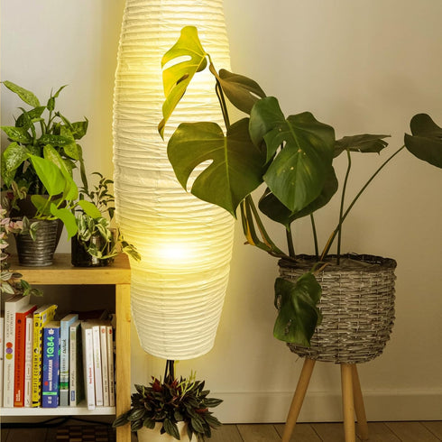 43.3 Inch BESPORTBLE Paper Lamp Shade Cover for Floor and Bedside Lamps Foldable Vertical Lampshade Decorative Paper
