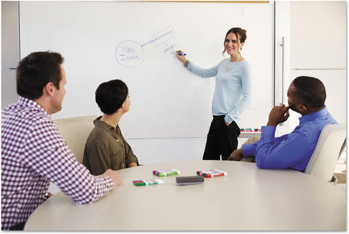 EXPO 1785294 Mountable Whiteboard Caddy with 4 Markers and Eraser Set