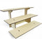 3-Tier Straight Wooden Retail Table Display Stand with Shelves for Products -