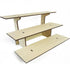 3-Tier Straight Wooden Retail Table Display Stand with Shelves for Products -
