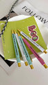 Jxueych 5 Pcs Leo Themed Ballpoint Pens, Inspirational Quotes, Medium Nib 1.0mm, Black Ink, Perfect Office Supplies Gift