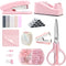 Pink Office Supplies Accessories, Stapler and Tape Dispenser Set for Women, Office Gift for Coworkers