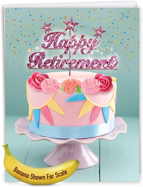 The Best Card Company Jumbo Retirement Card from All of Us, 8.5 x 11 Inch, Big Group Notecard for Retiree