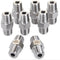 LTWFITTING Class 3000 Stainless Steel 316 Pipe Hex Nipple Fitting, 1/8" Male NPT, Air Fuel Water (Pack of 25)