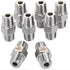 LTWFITTING Class 3000 Stainless Steel 316 Pipe Hex Nipple Fitting, 1/8" Male NPT, Air Fuel Water (Pack of 25)
