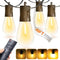15M LED Outdoor String Lights Patio Dimmable Hanging Light with Remote, Waterproof
